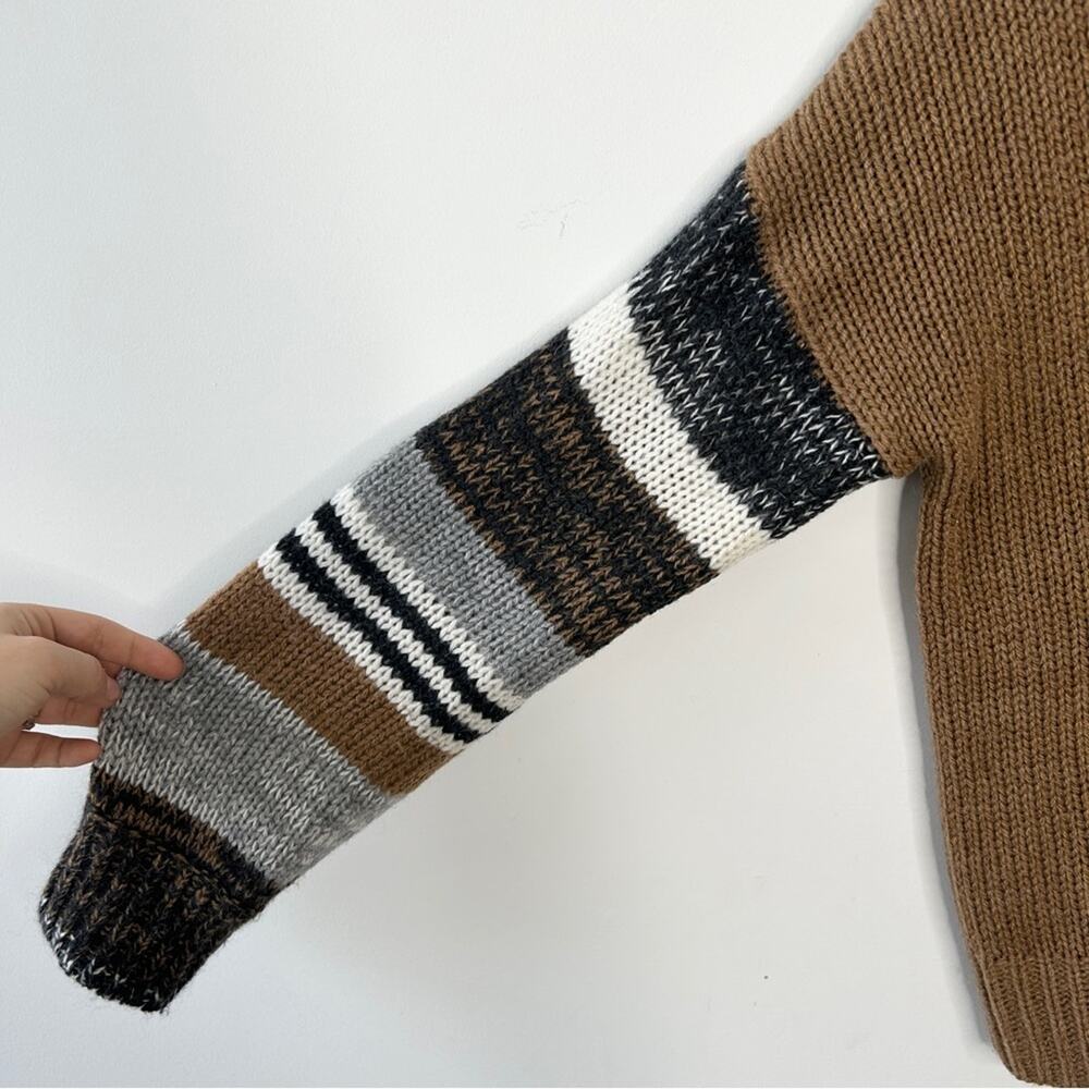 360 SWEATER Womens Size Small Merino Wool Alpaca Twee Chunky Earthy Cozy Winter - Picture 3 of 8